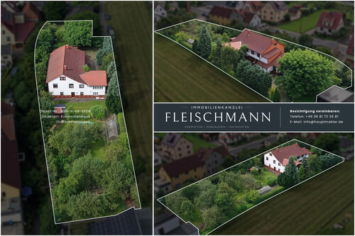 Blick von oben - Einfamilienhaus mit 386,00 m&sup2; in Schmalkalden / Asbach zum Kaufen