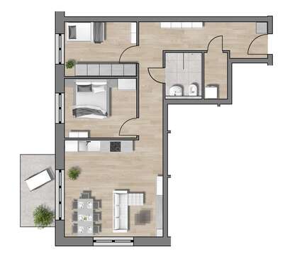 Foto - Wohnung zum Kaufen in Traunstein 447.500,00 € 71.58 m²