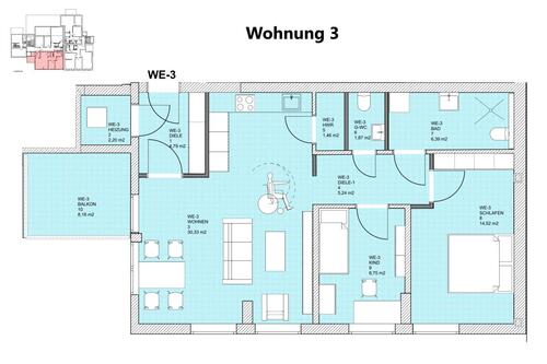 Wohnung 3 - 3 Zimmer Etagenwohnung zum Kaufen in Schweich