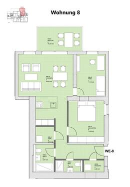 Wohnung 8 - Sanierte Eigentumswohnungen mit moderner Heiztechnik KFW Darlehen +Tilgungszuschuss 24.000 EUR