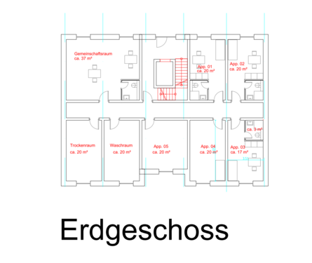 Erdgeschoß - 37 Zimmer Mehrfamilienhaus, Wohnhaus zum Kaufen in Trier