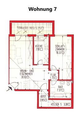 Wohnung 7 - 2 Zimmer Erdgeschoßwohnung in Trier