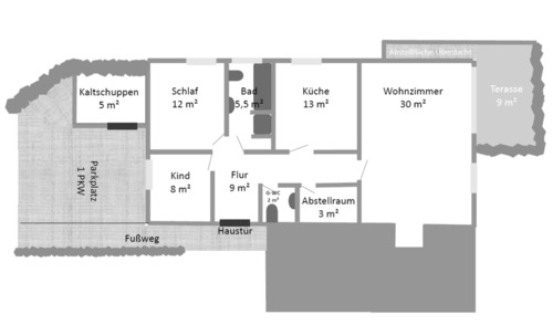 Foto - 3 Zimmer-Wohnung in Adenbüttel - zentrale Ortslage