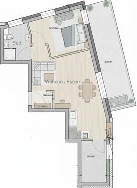 Foto - 2 Zimmer Neubauwohnung mit großer Dachterrasse - Stadtnah -