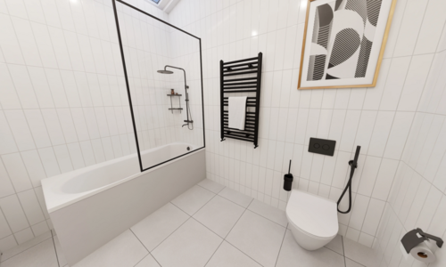 Dachgeschosswohnung Badezimmer - 