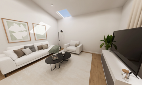 Dachgeschosswohnung Wohnzimmer - 