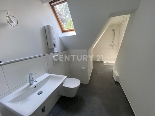 Badezimmer mit Tageslicht und Dusche - 