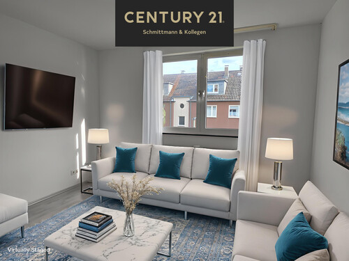Wohnzimmer (Visualisierung) - Hell. Ruhig. Zuhause – Etagenwohnung mit Charme