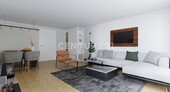 Wohnzimmer mit Blick zur Diele Visualisierung - 2 Zimmer Bungalow in Oberhausen - Stadt Mitte