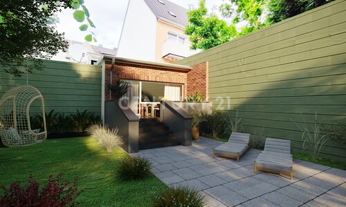 Blick auf die Terrasse Visualisierung - 