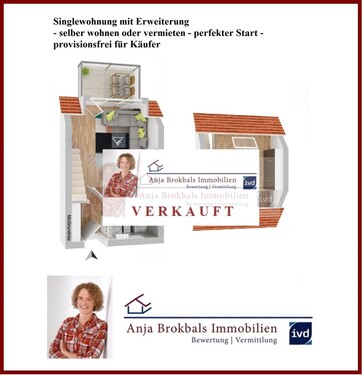 VERKAUFT - Singlewohnung mit Erweiterung - selber wohnen oder vermieten - perfekter Start - provisionsfrei für Käufer