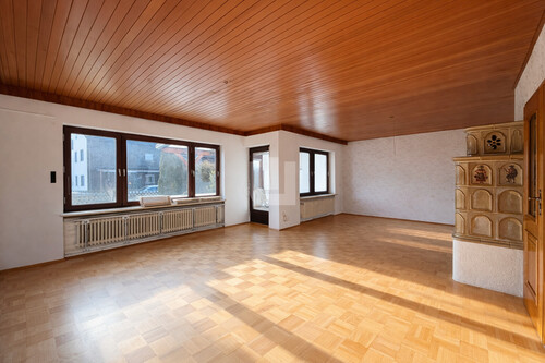 Wohnzimmer - Doppelhaushälfte mit 163,00 m&sup2; in Gröbenzell zum Kaufen