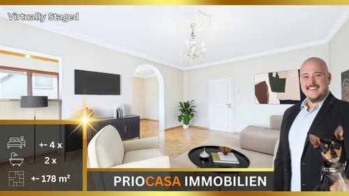 Kopie von TITELBILD INSERATE Joé Christian Ewrard (1) - Ideal für Luxemburg-Pendler 2 Eingänge Überdachte Terrasse 2 Garagen Auch als Mehrgenerationenhaus 178 m² Wfl. Kordel