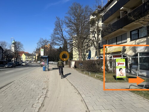 Sichtbarkeit des Ladenlokals von der Ottobrunner Strasse - Rendite trifft Genuss: 8,76% Rendite für EUR 50K Eigenkapital-Investition