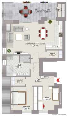 Grundriss Wohnung 7 - Exklusive Neubauwohnungen im Zentrum von Ostercappeln