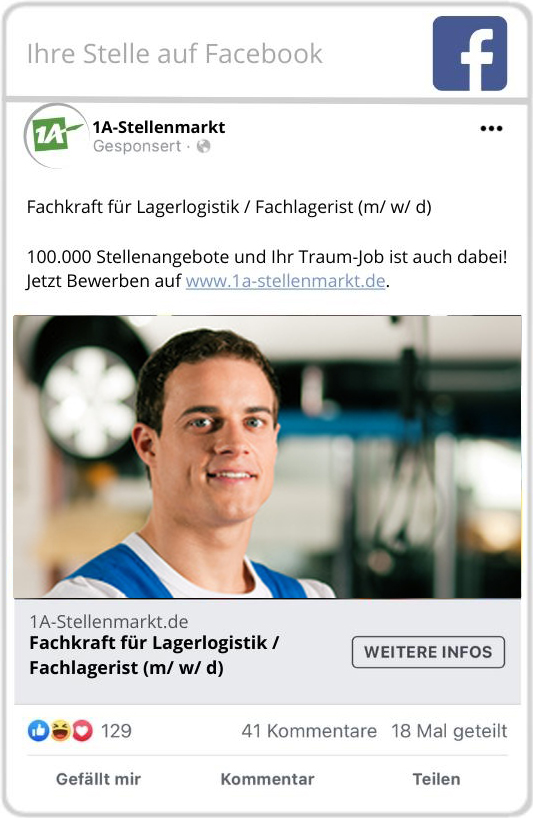 Pärsentieren Sie sich dem Bewerber immer im richtigen Moment: Auf Facebook