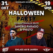 Mega Halloween Party 2026 - mit Sandro Farago und DJ B-Phisto